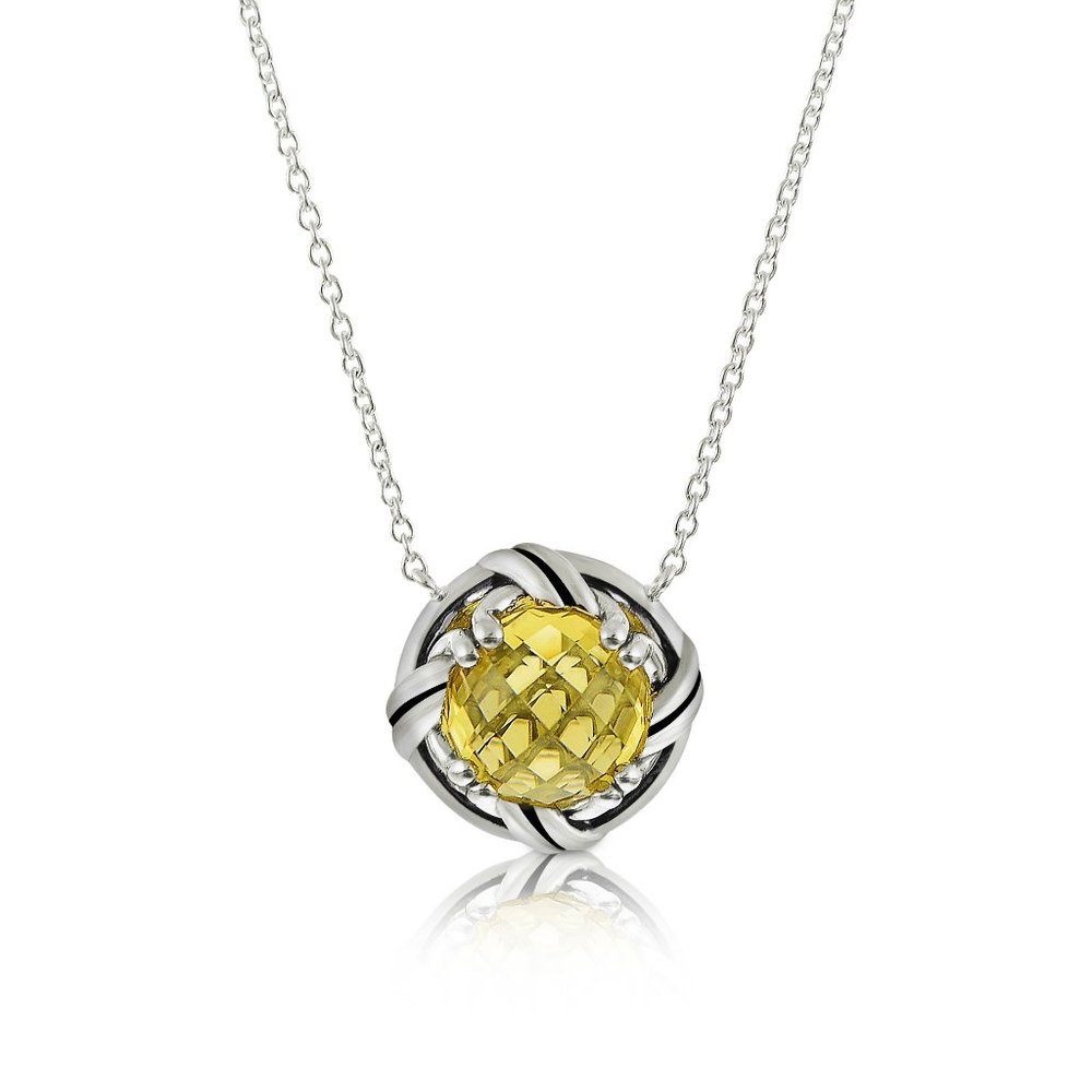 Peter Thomas Roth Citrine & Sterling Necklace--in Box